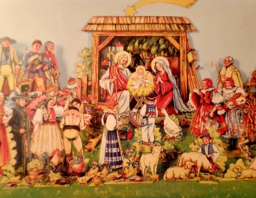 Výstava papírových betlémů